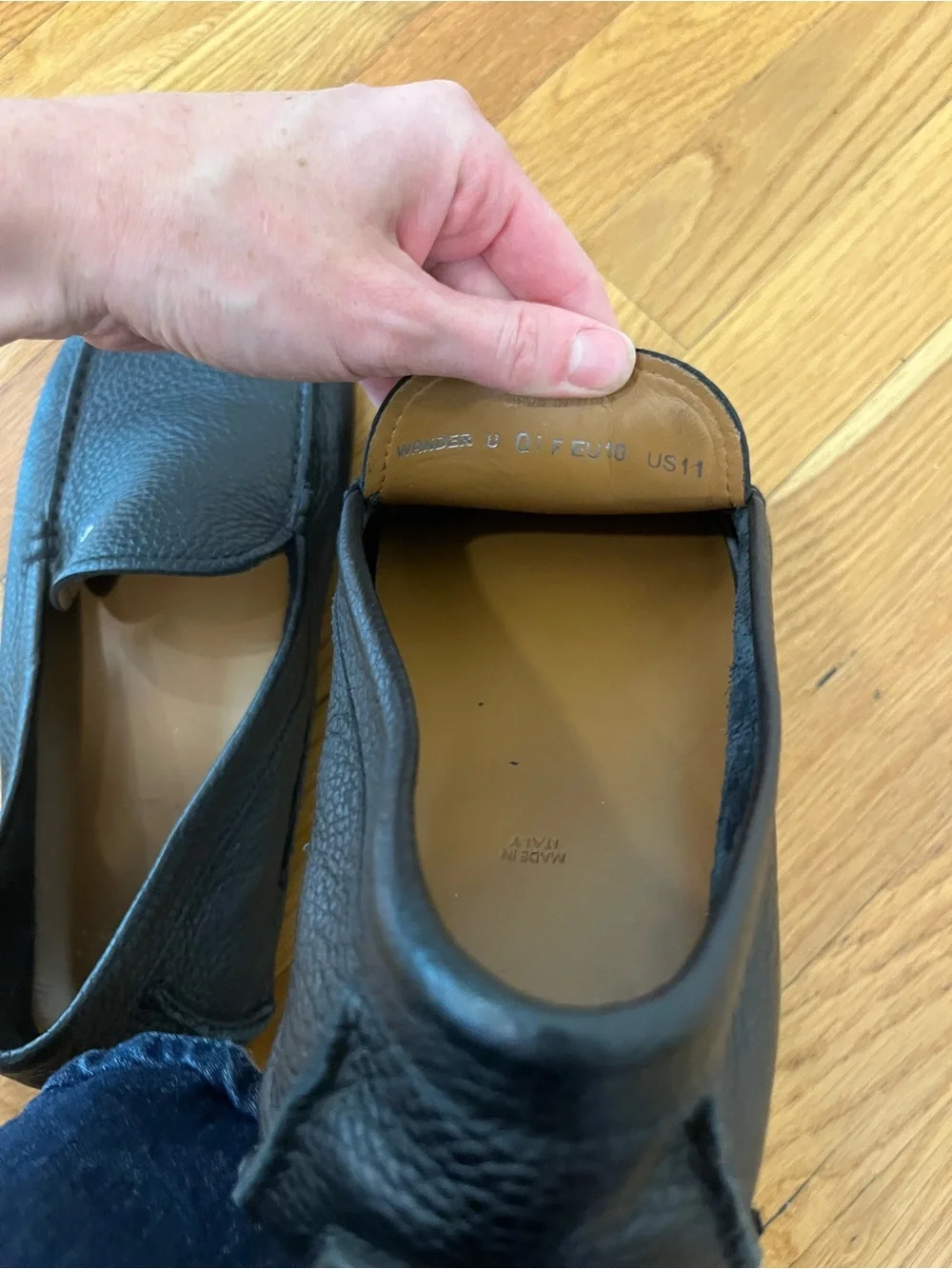 Bally Black Leather Slip-On Driving Loafers